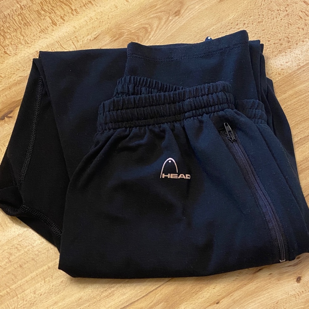Head Kids Boys Black Joggers - Size Medium